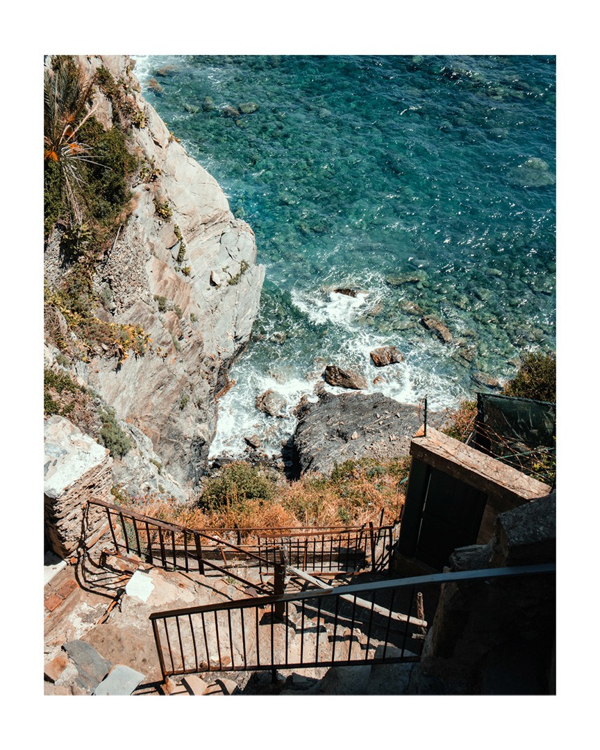 Stairs leading to oceanPhotography
