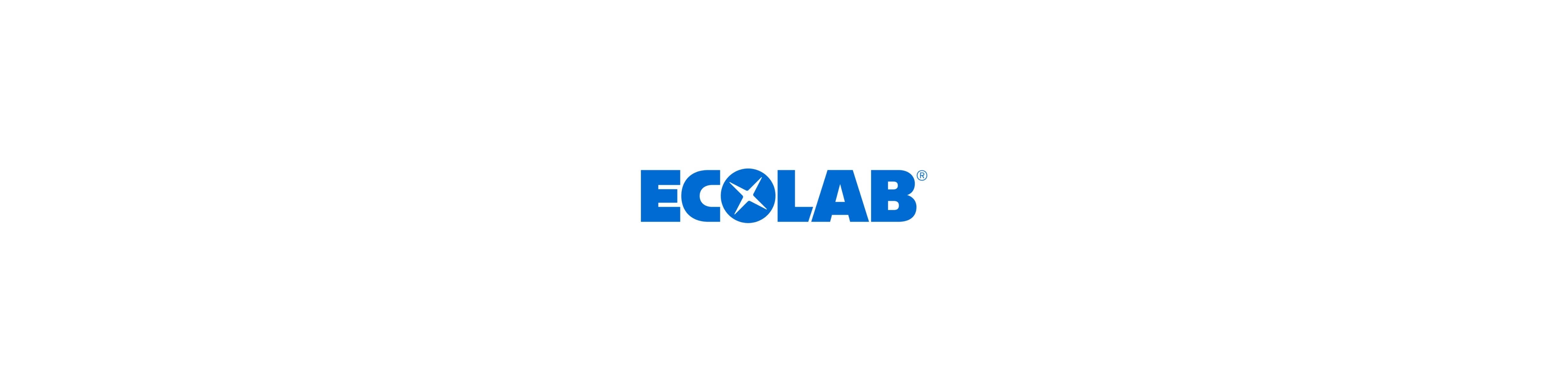 Ecolab logo with blue wordmark and star.