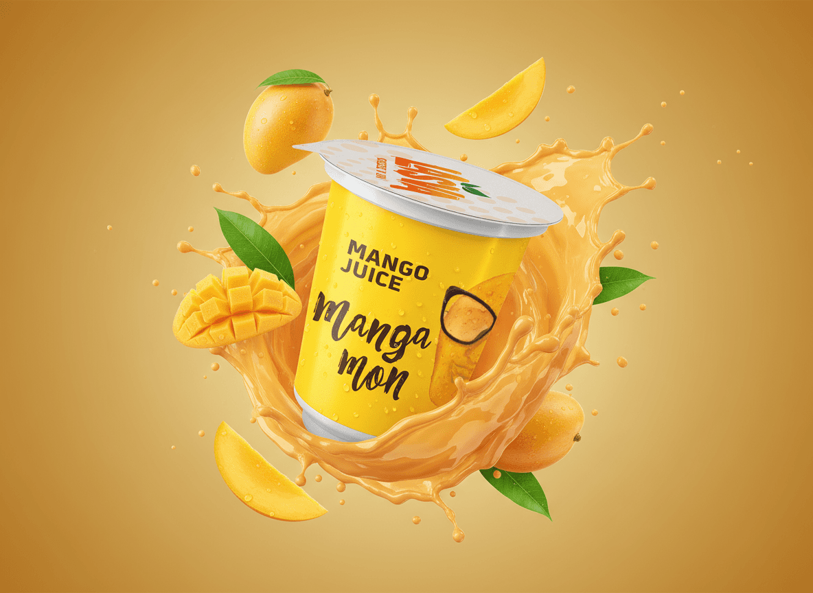 Milk swirling into iced coffee in glass