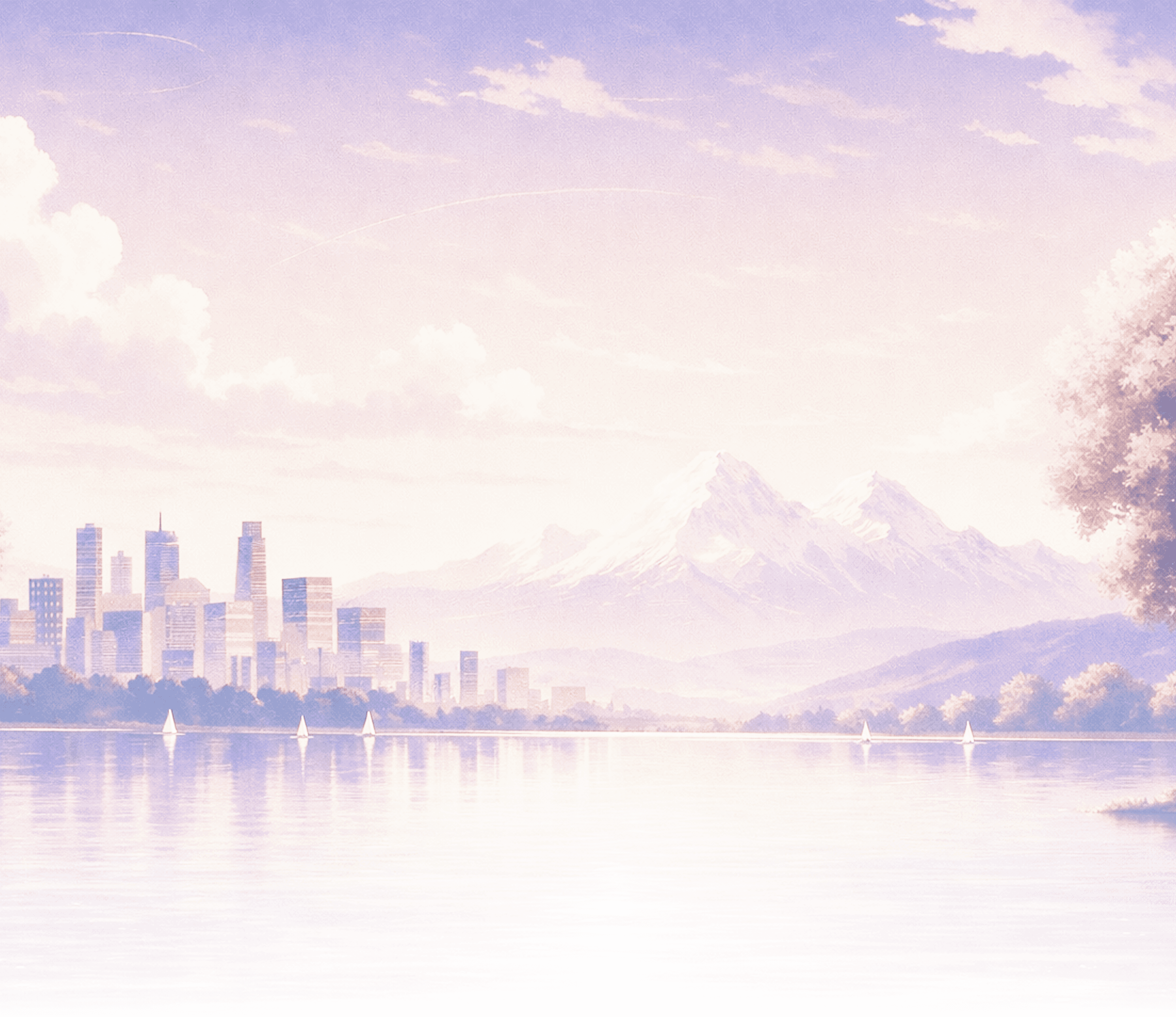 lake with mountains and pine trees