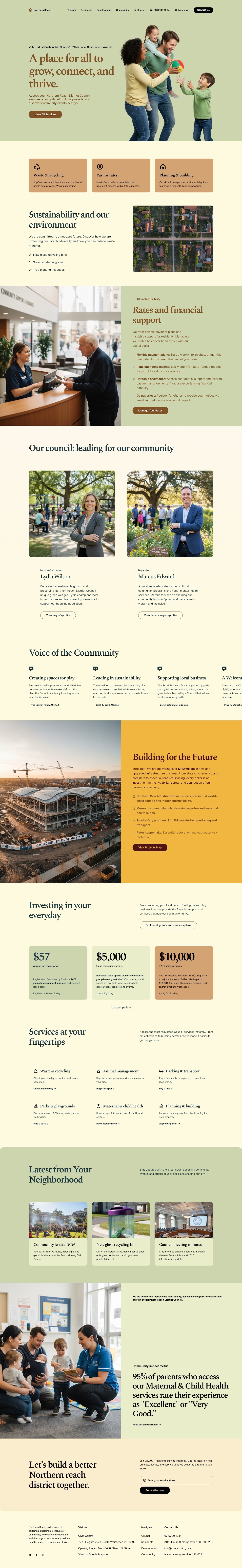 Coulcil website homepage design