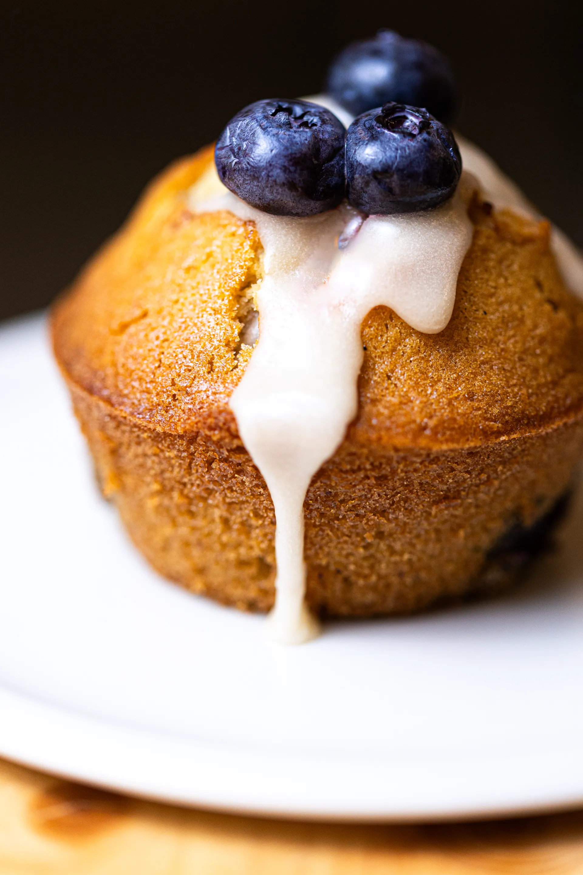 Muffin myrtilles en gros plan