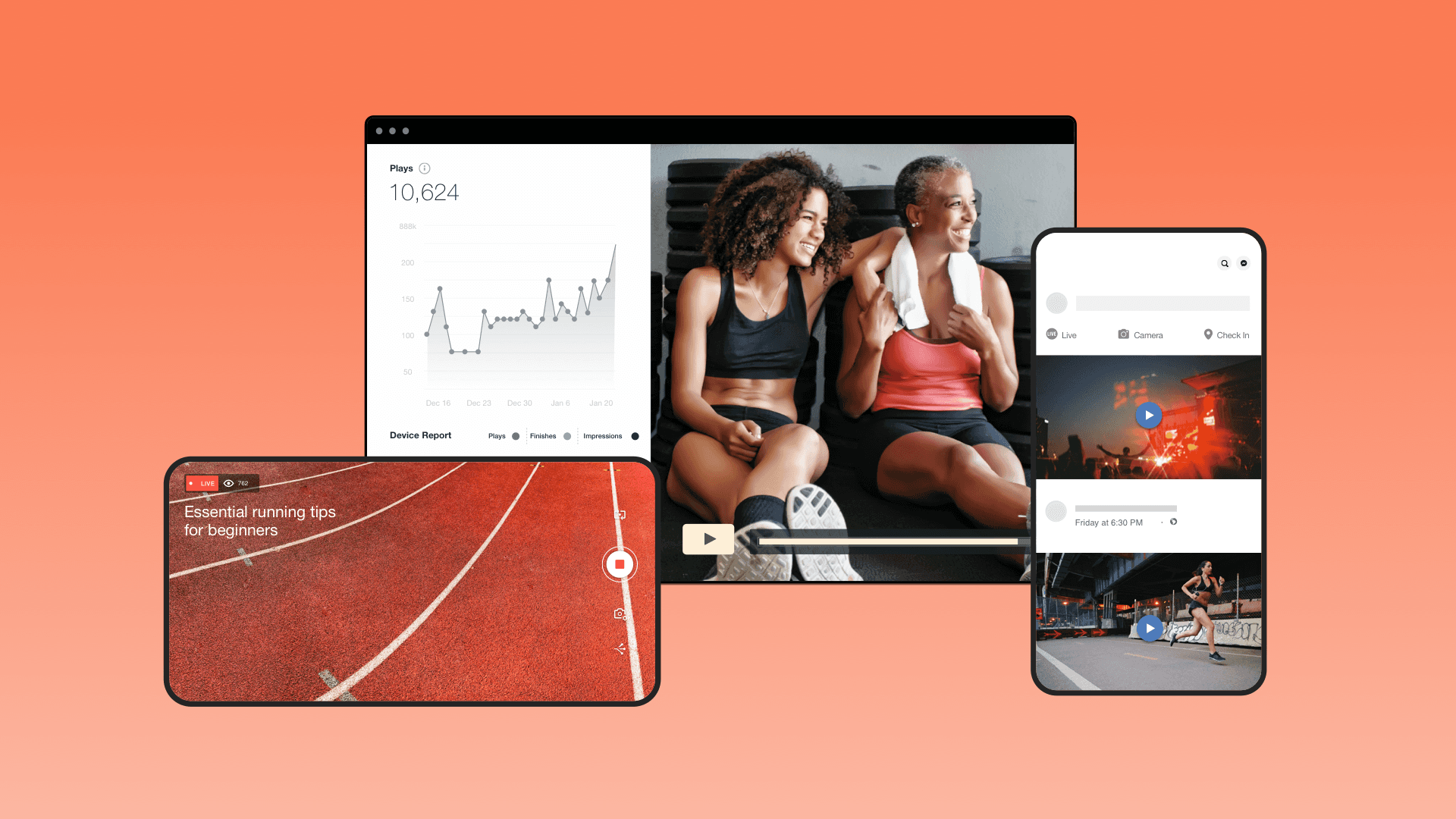 Devices display fitness video platform content - How to Increase Video Engagement