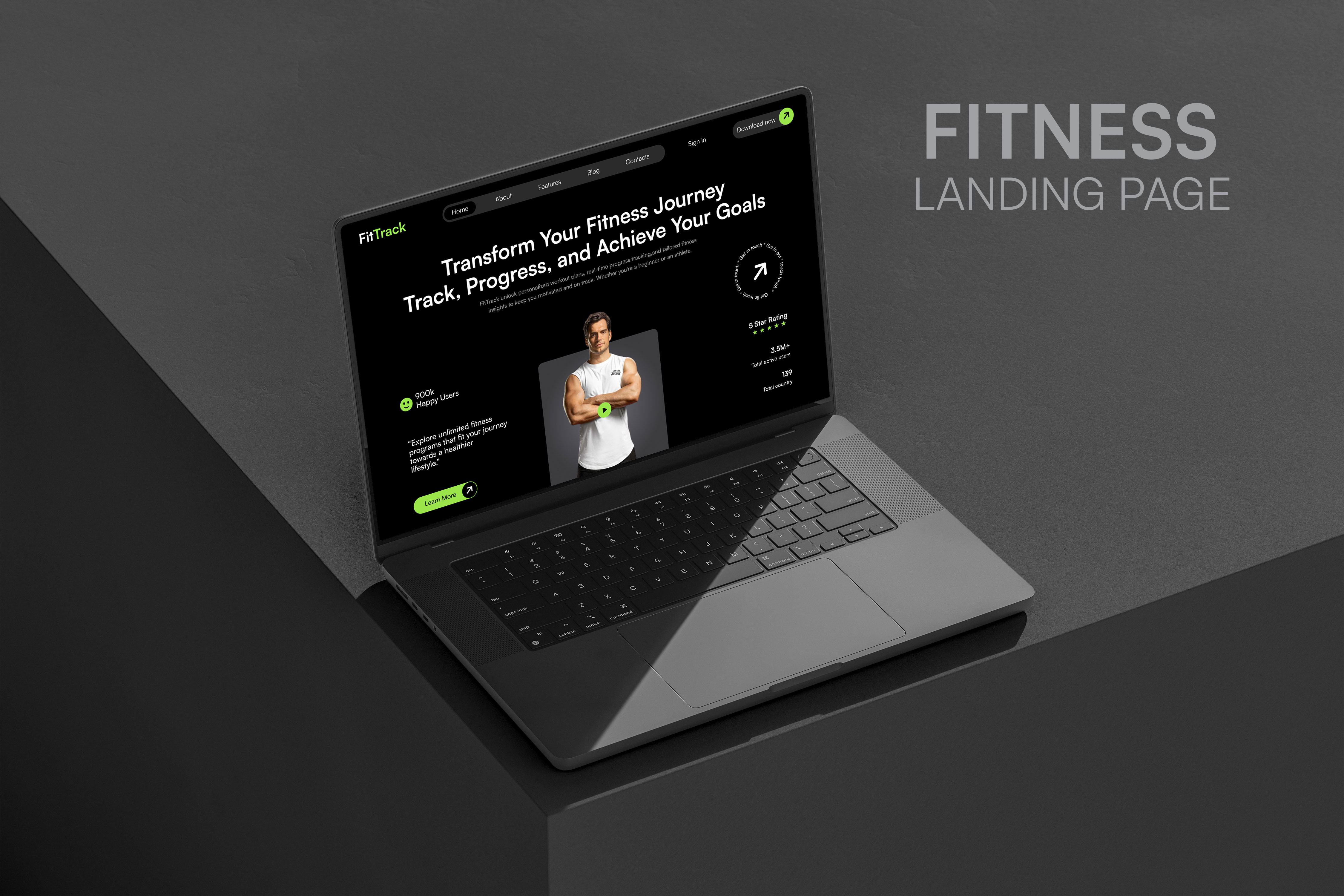 Fittrack Landing Page Design