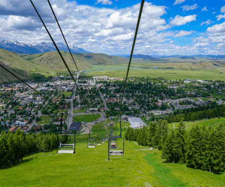 Jackson ski lift during the summer