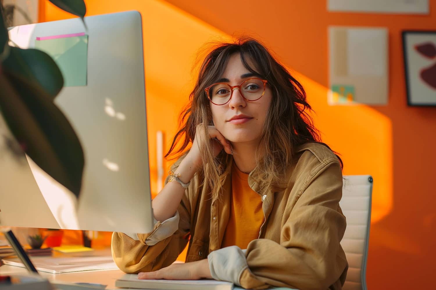 girl sitting at the computer