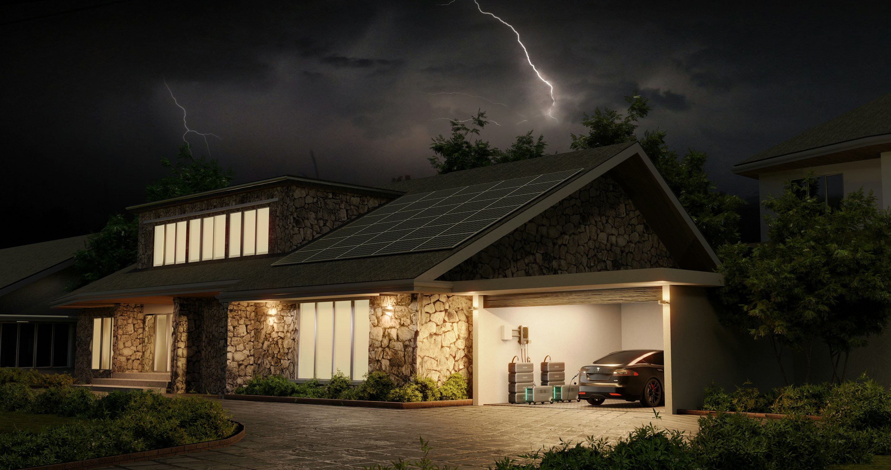 Haus mit Solaranlage