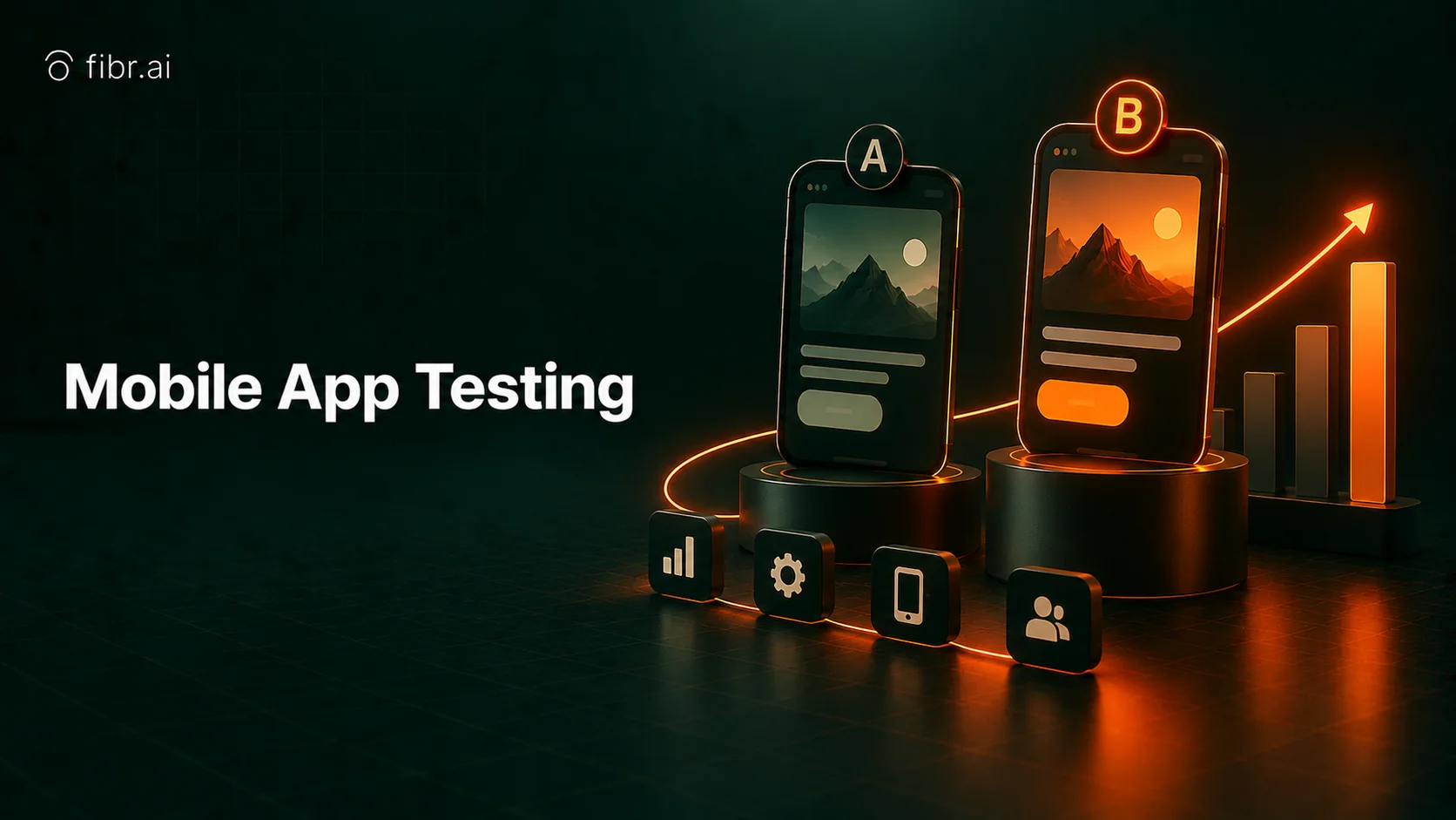 Mobile app A/B testing with two app variants.