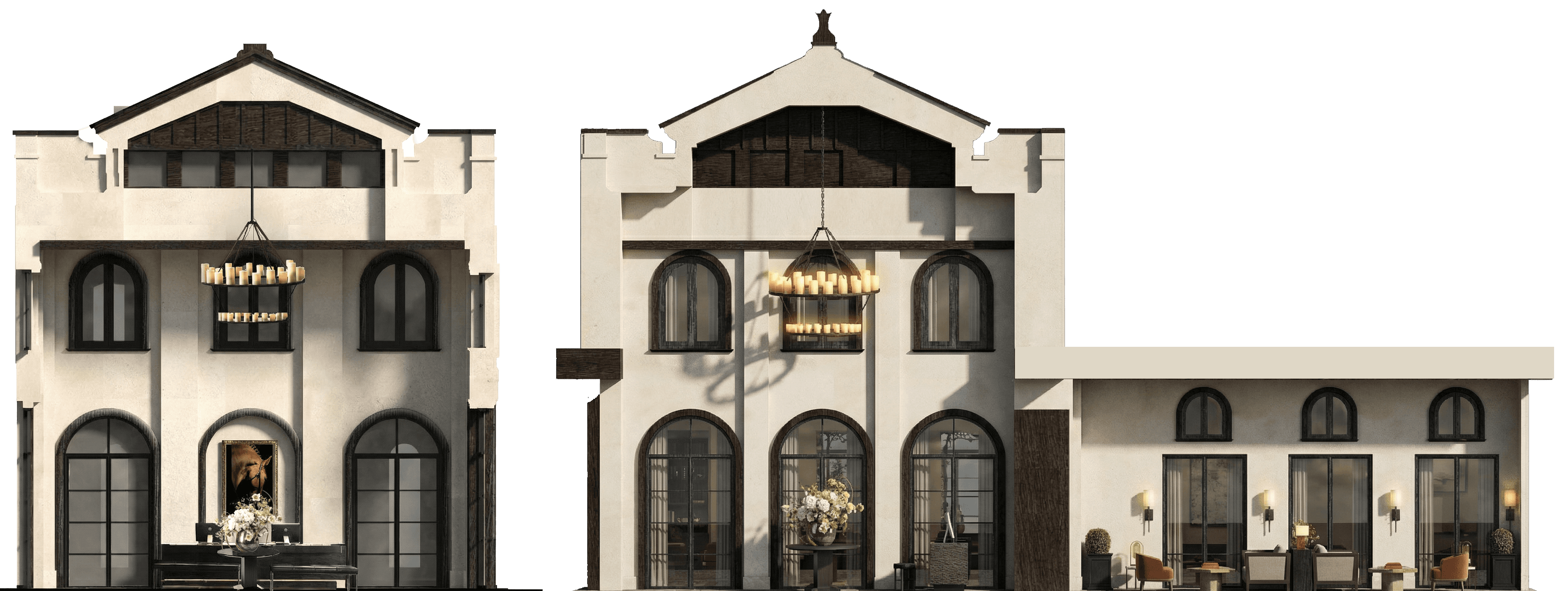 Elevation interior lobby and lounge