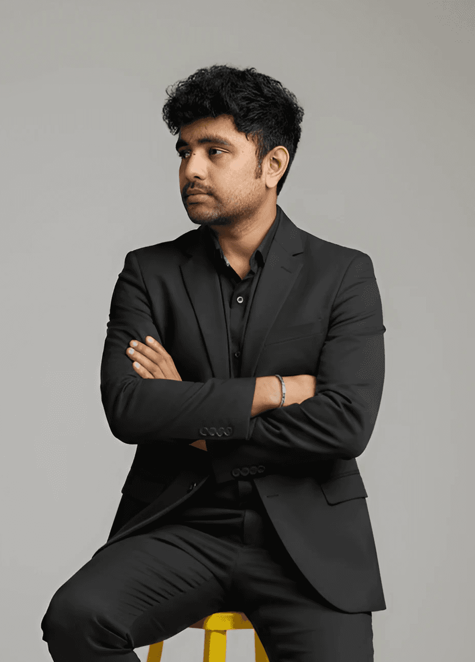 Portrait of portfolio creator – front view