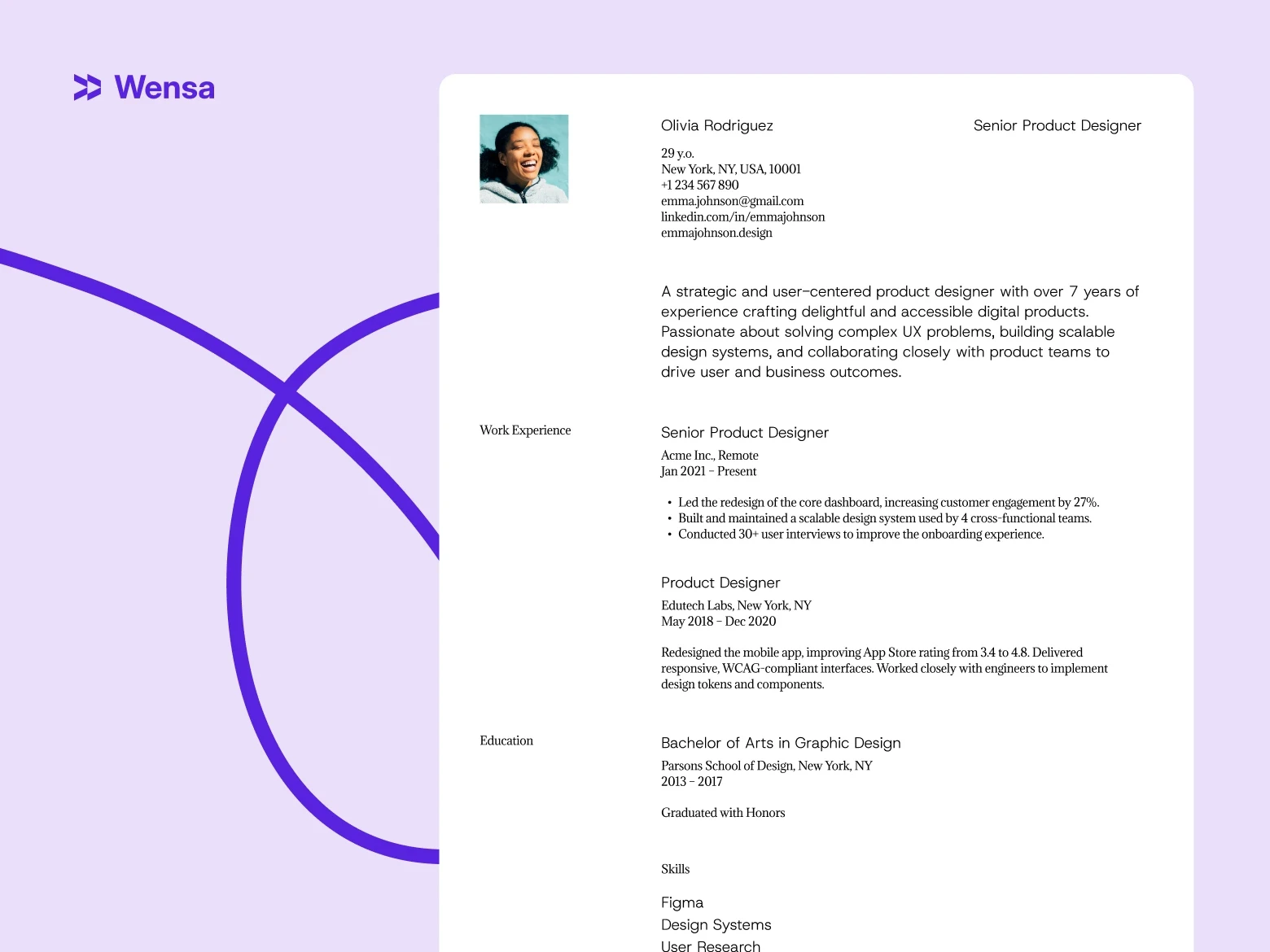 example of fully ATS-compliant resume for professionals