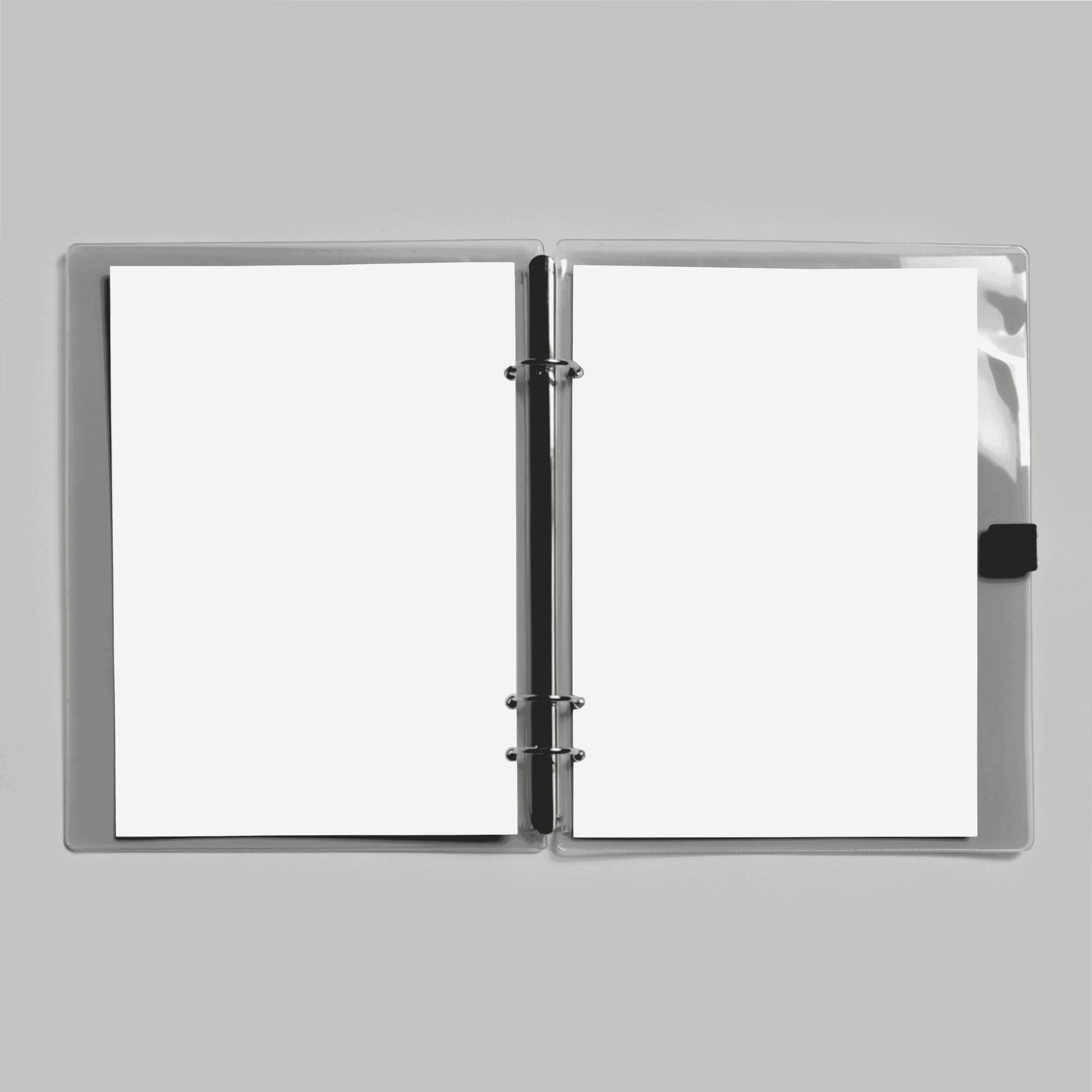 A refined binder mockup crafted for brand identity and print design presentation. Captured with balanced studio lighting and subtle surface texture, it highlights logos, typography, and layout work with quiet precision. Ideal for showcasing corporate collateral, brand guidelines, or internal documents in a tactile, photorealistic context.