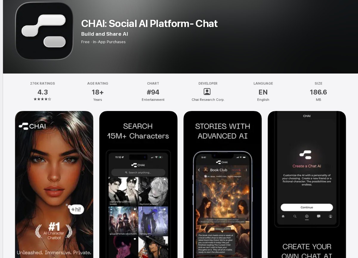 Chai’s App Store listing, where weekly, monthly and annual subscriptions sit beside an undocumented “Pieces” currency, September 2026.