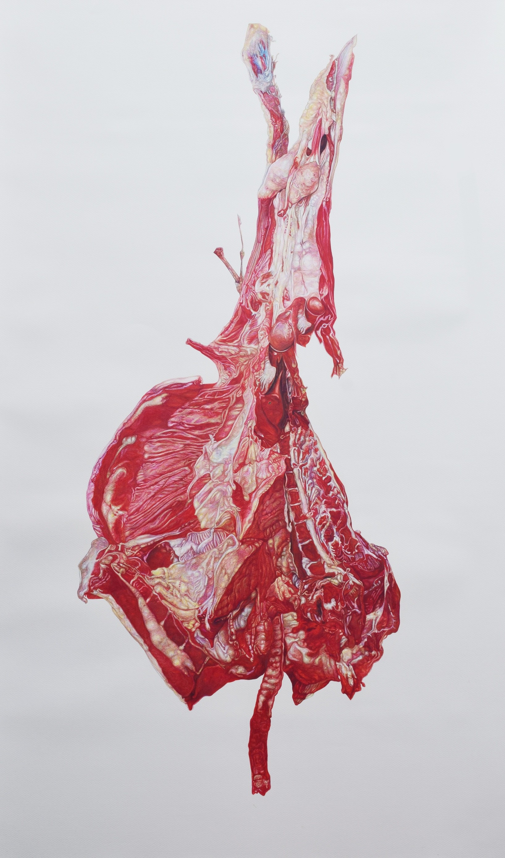 herd of sheep on road painting