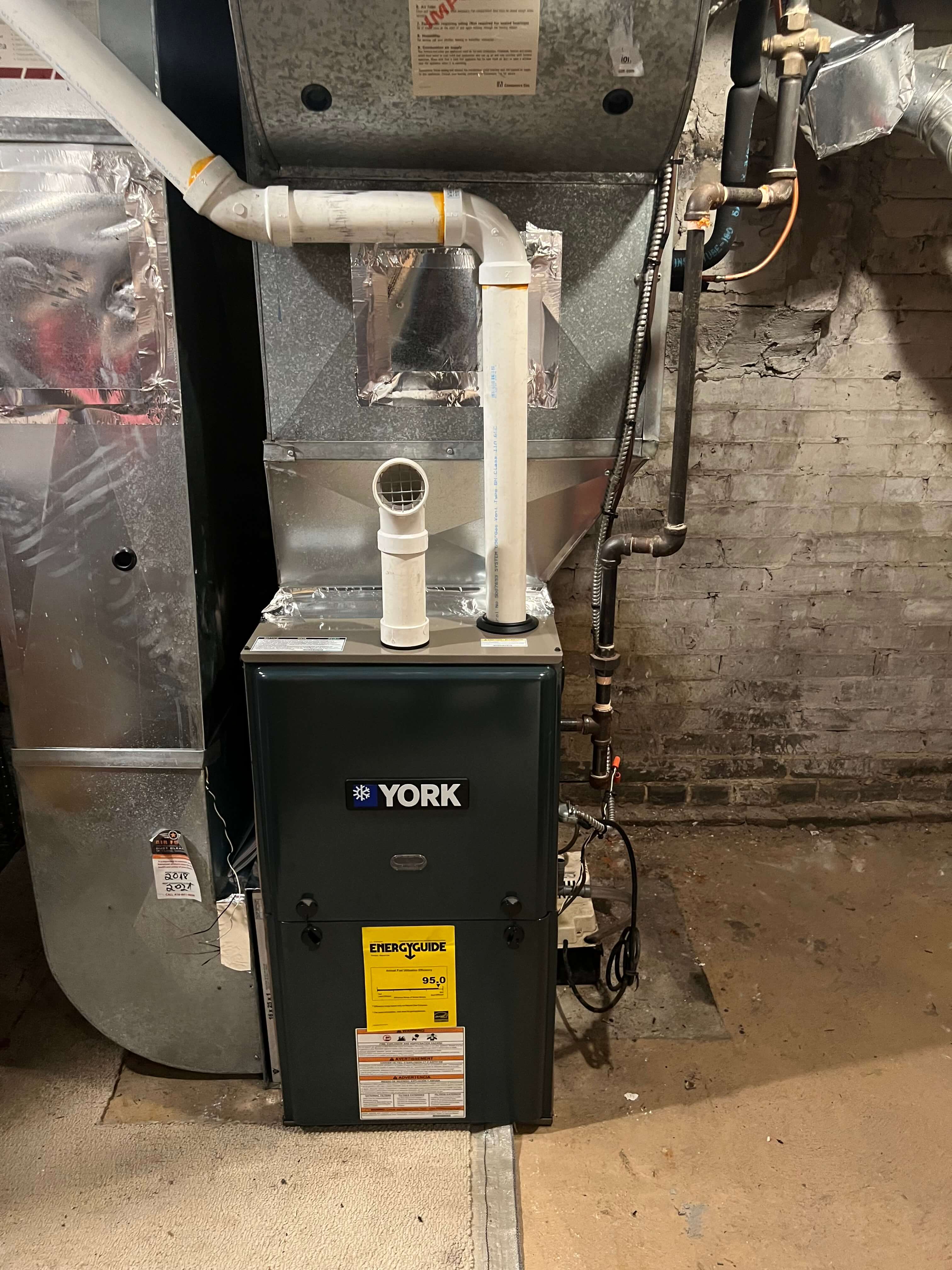 Furnace repair inside of a mississauga basement