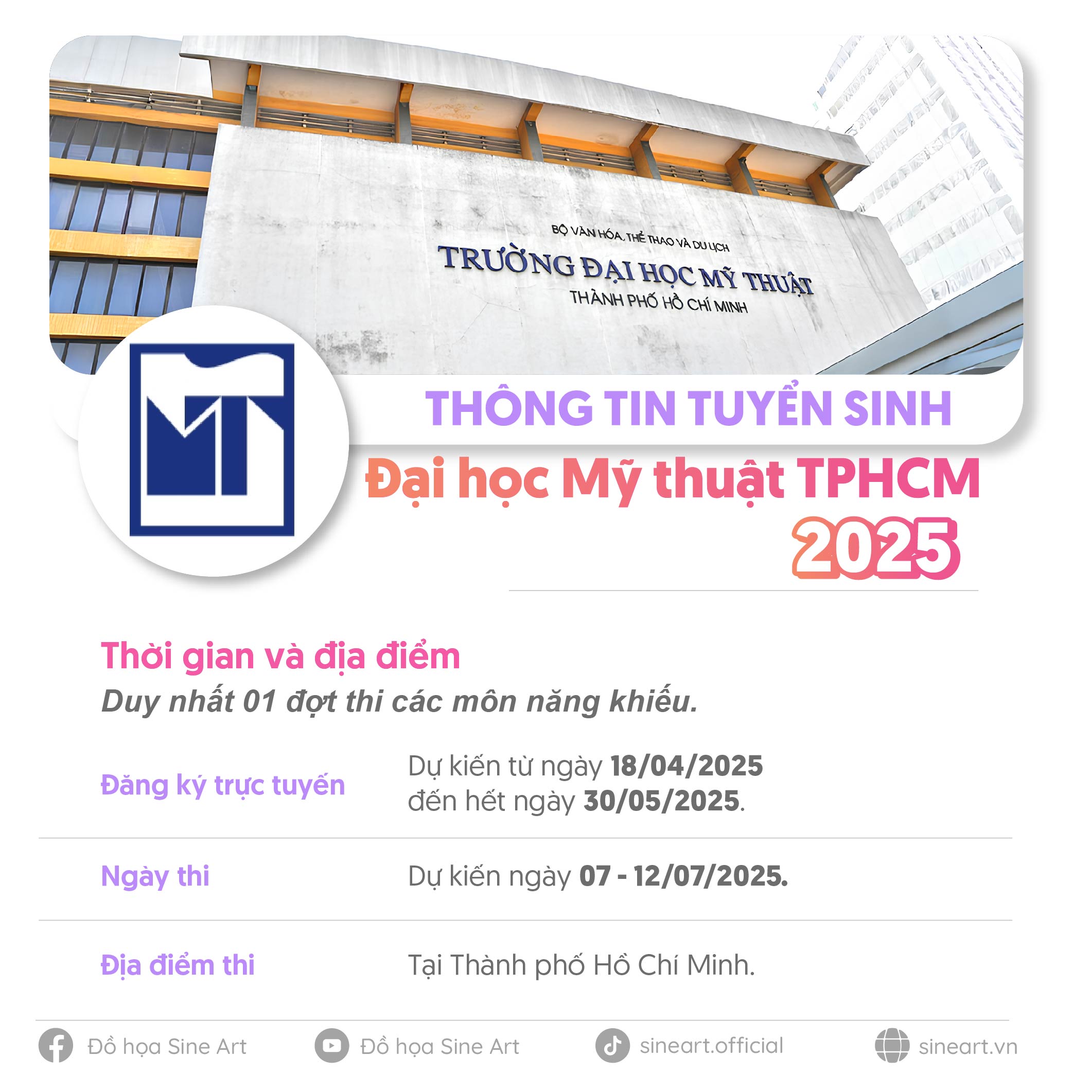 Tóm tắt thông tin tuyển sinh trường Đại học Mỹ Thuật TP.HCM (UFA) năm 2025