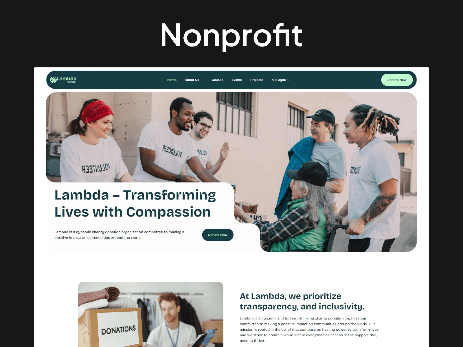 Top 8 Non-Profit Website Templates - Lambda