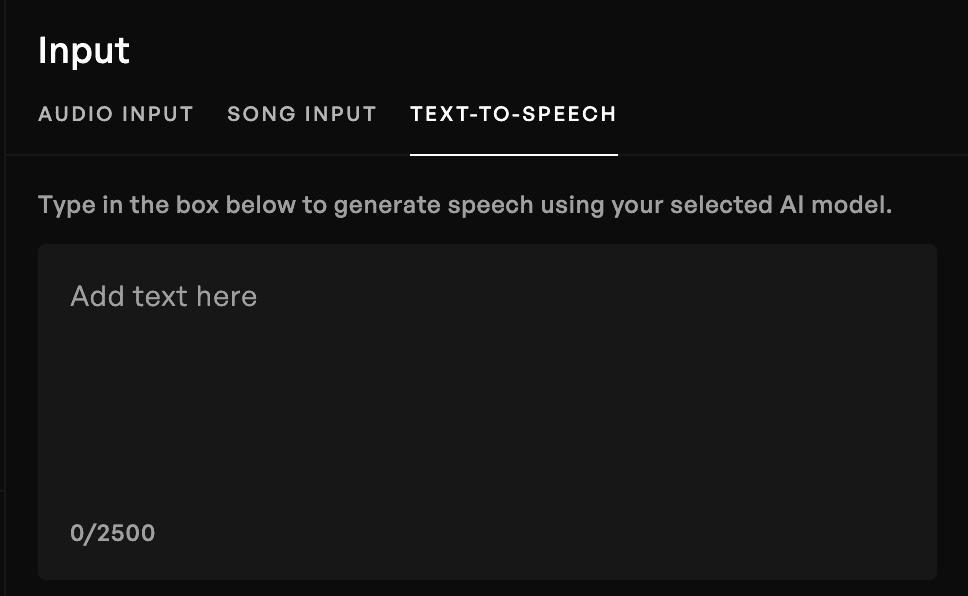 Navigate to the text-to-speech tab