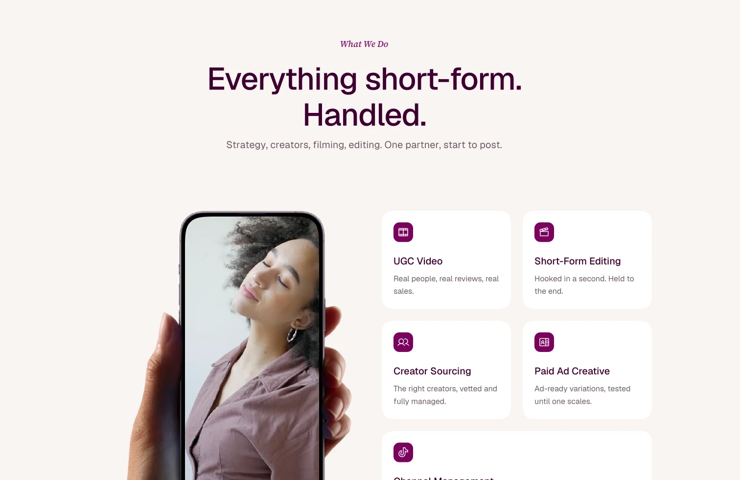 Framer product website design preview