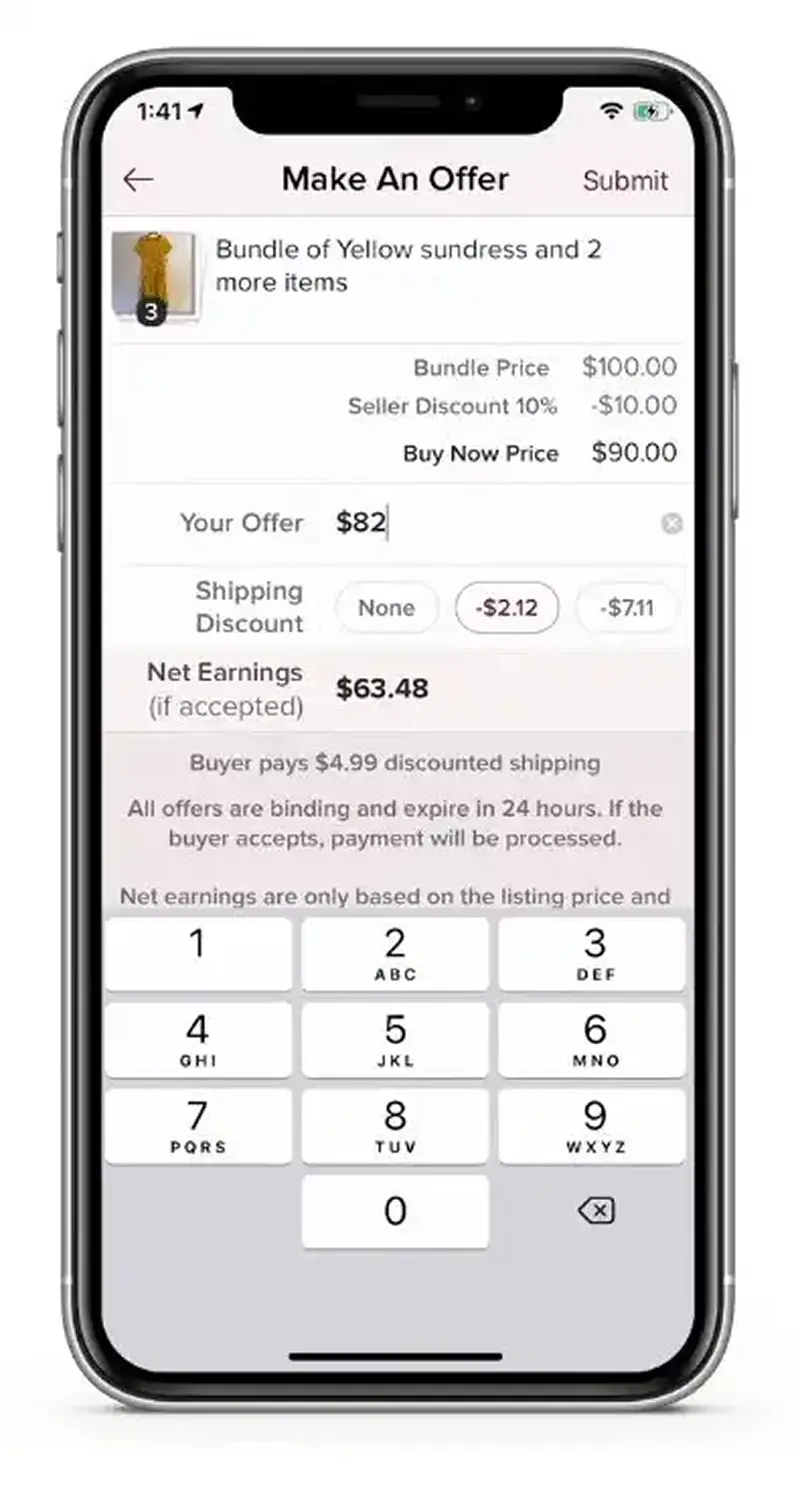 Making a Poshmark Offer