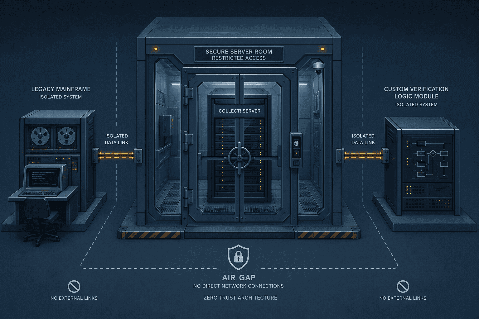 Illustration for 3. Collect! by Comtech Systems, Flexible On-Premise Control for Zero-Trust Environments