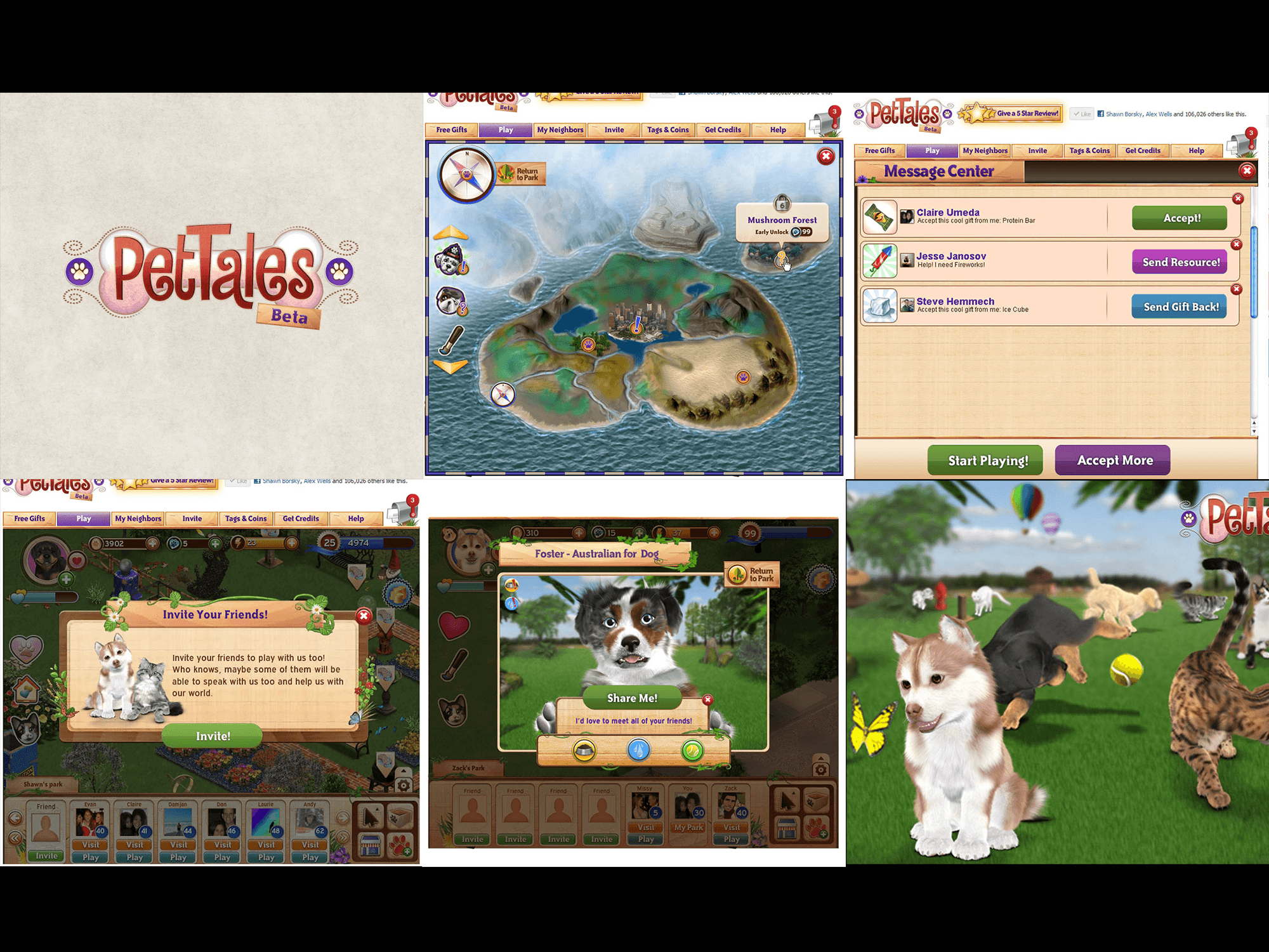 Social pet park Facebook game, PetTales