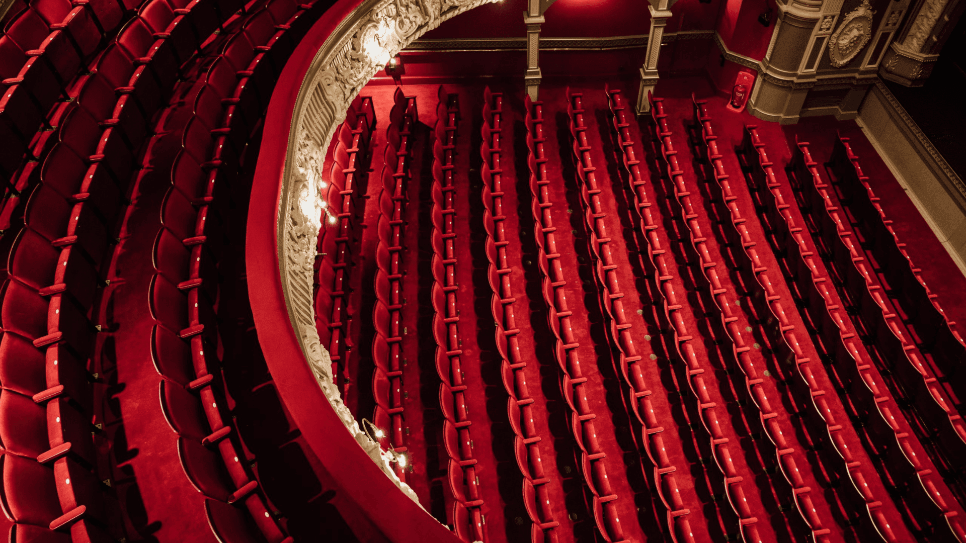 View from above of the Circle and Stalls levels of the Lyric Hammersmith in London