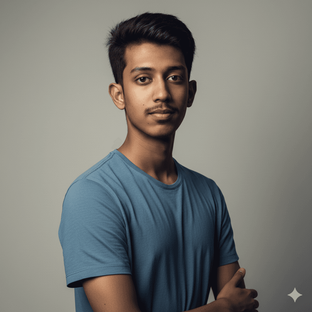 Portrait of portfolio creator – front view