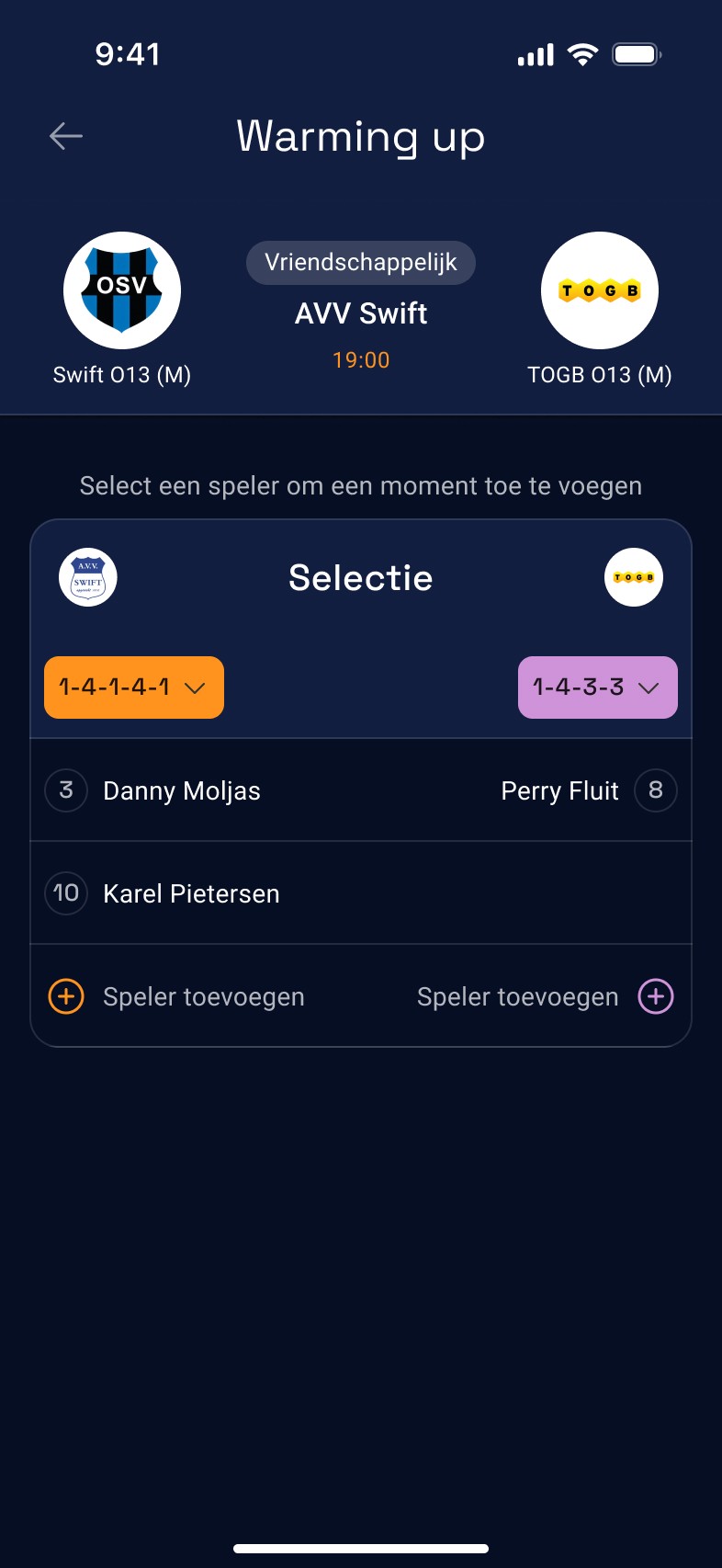 Scoutmate app - Warming-up