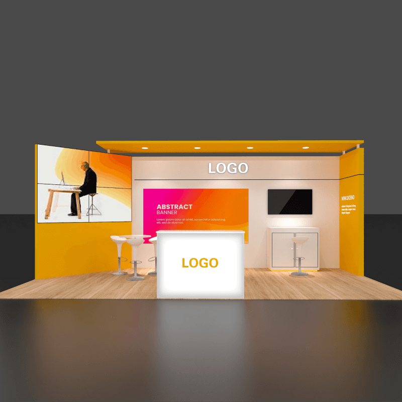 10x20 canopy graphic booth rental front view