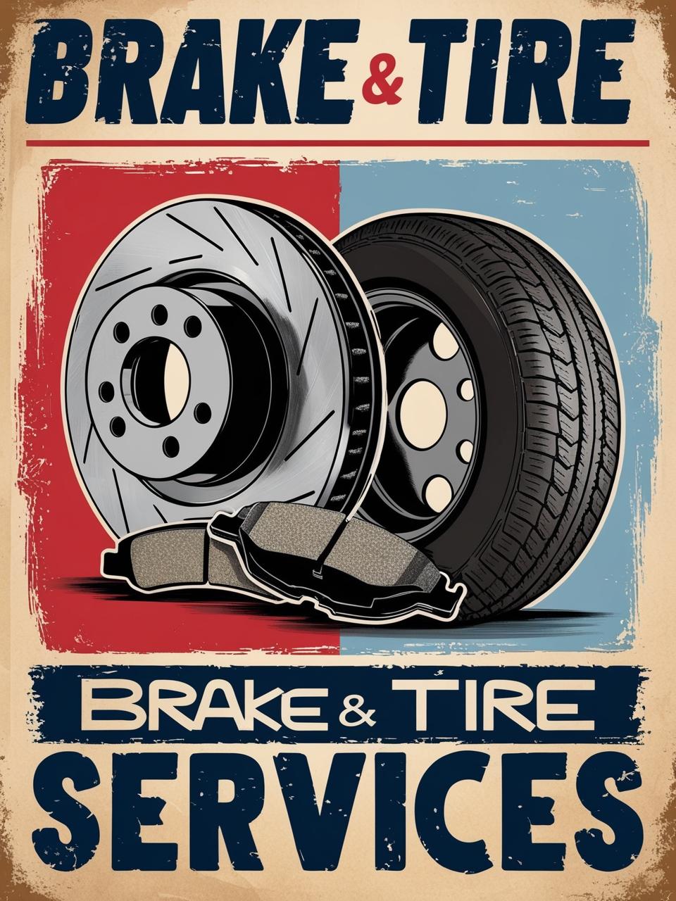 brake pads, rotors and tires