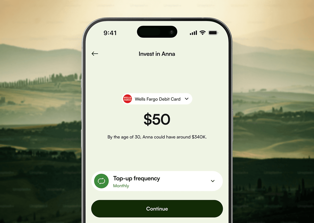 Invest in your child screen