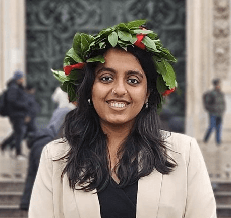 A photo of woman in red