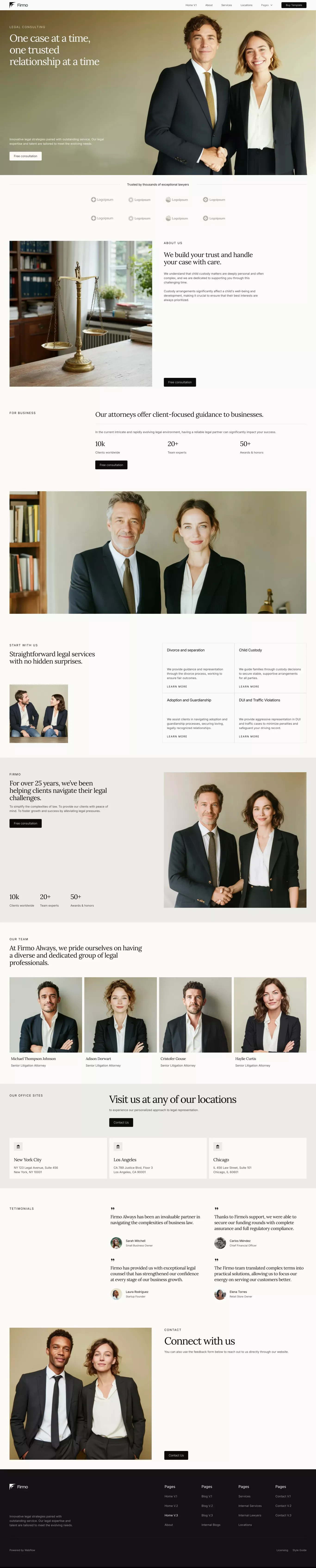 Firmo - Webflow HTML website template landing page screenshot showcasing Local Business design