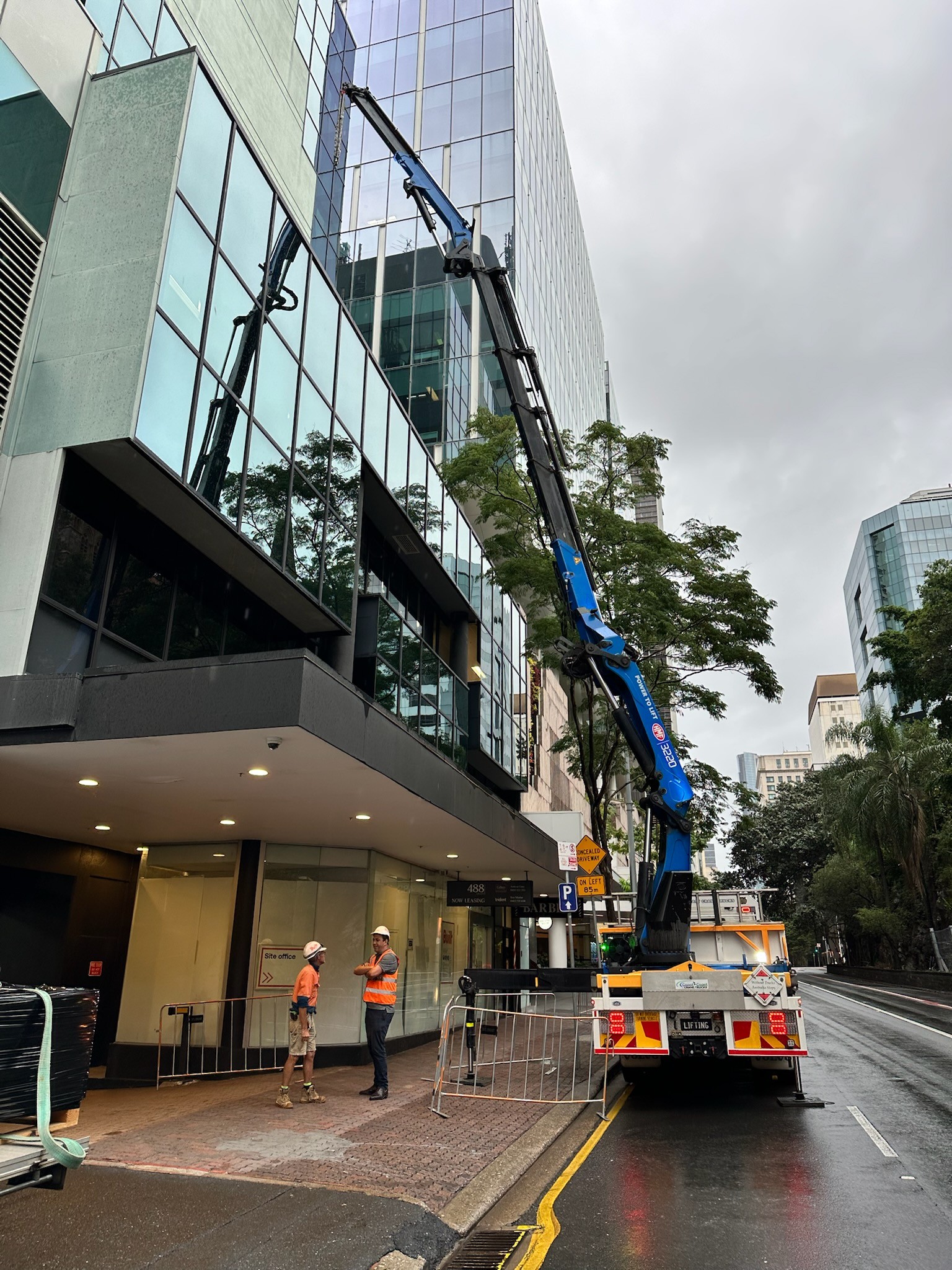 Crane Truck in Brisbane City