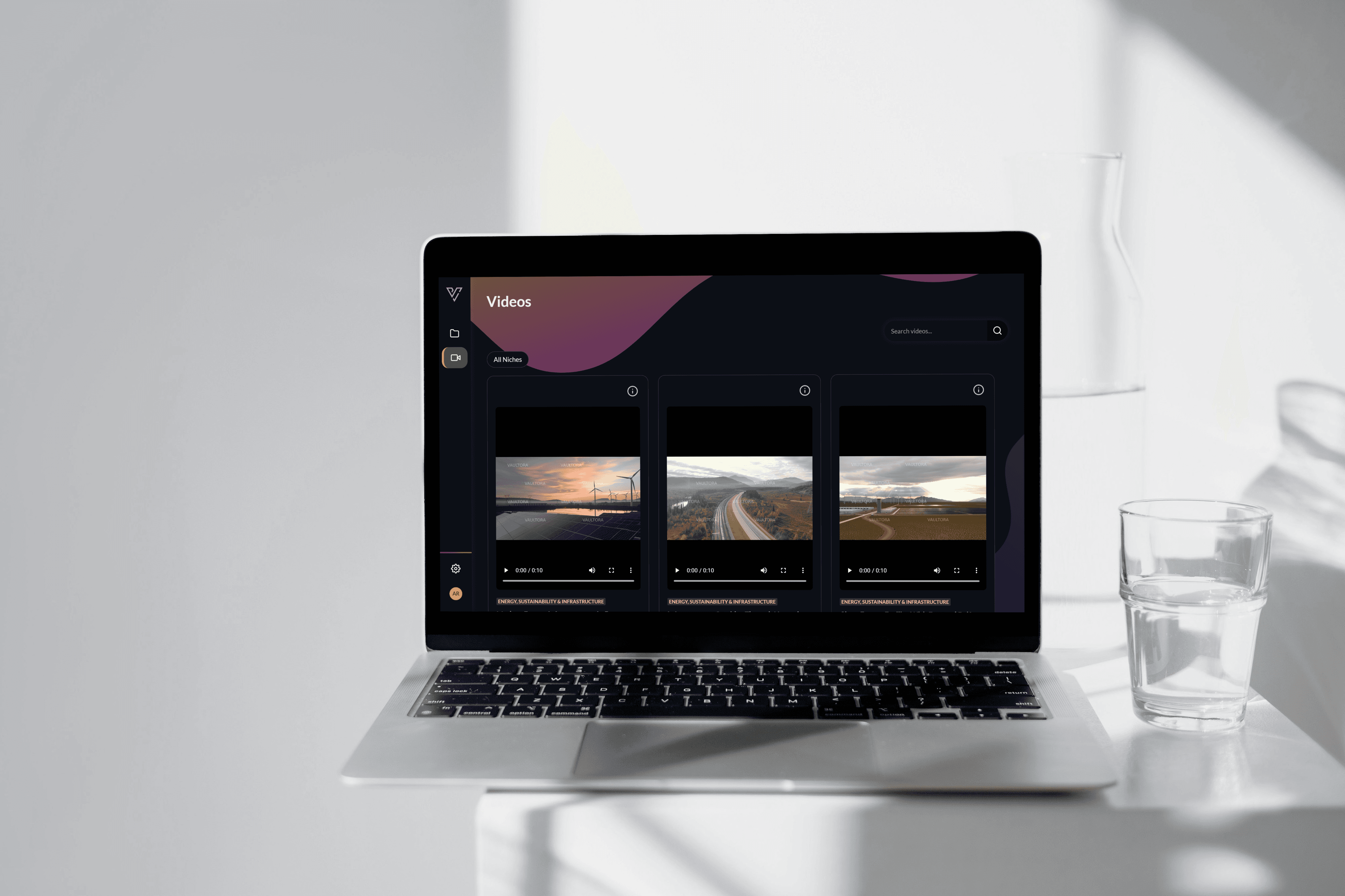 Vaultora on a laptop