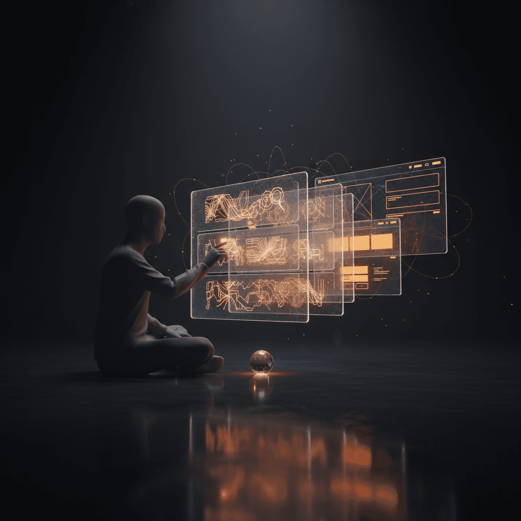 frau mit einer Lupe vor den Augen