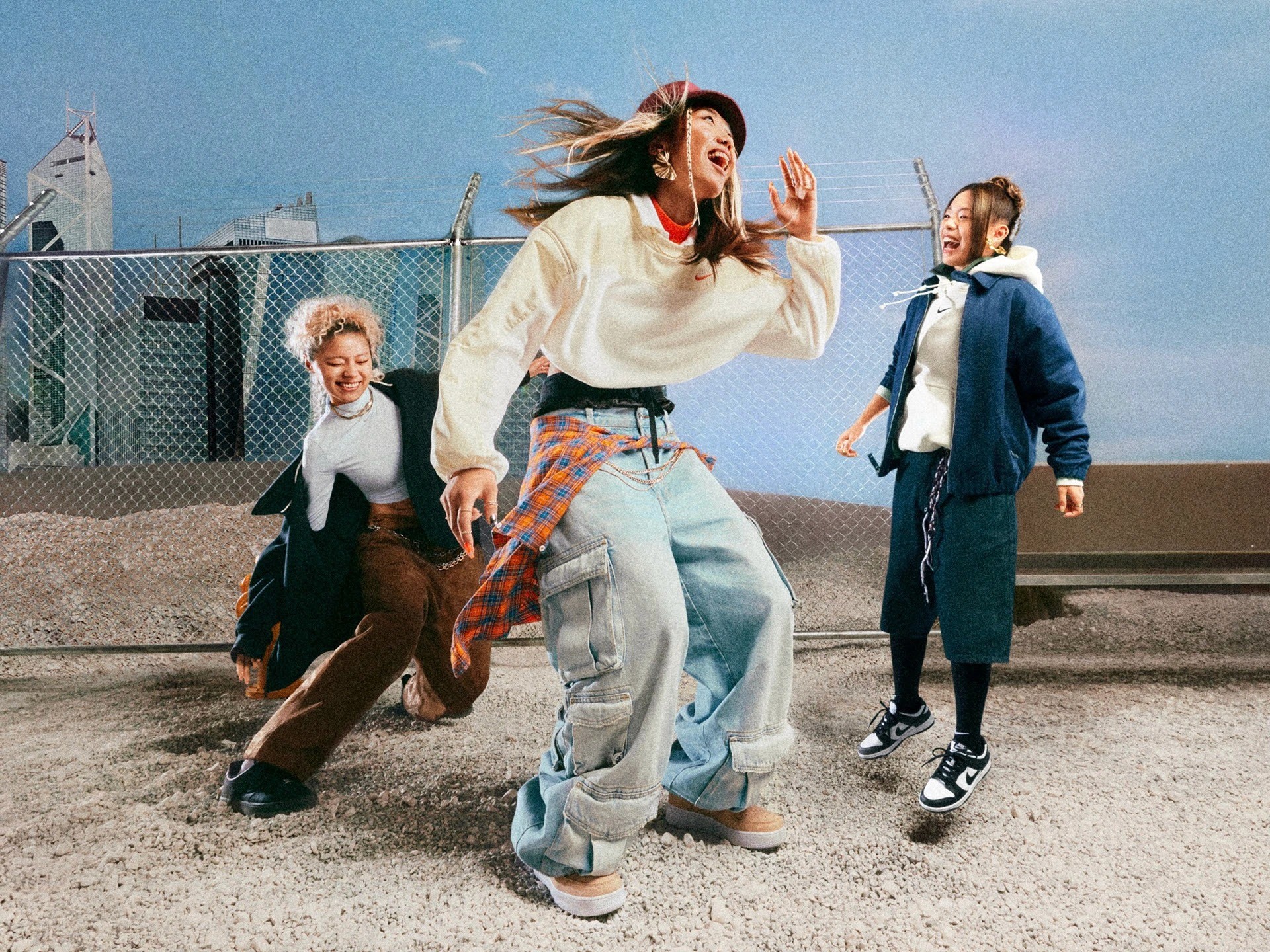 models playing and having fun 