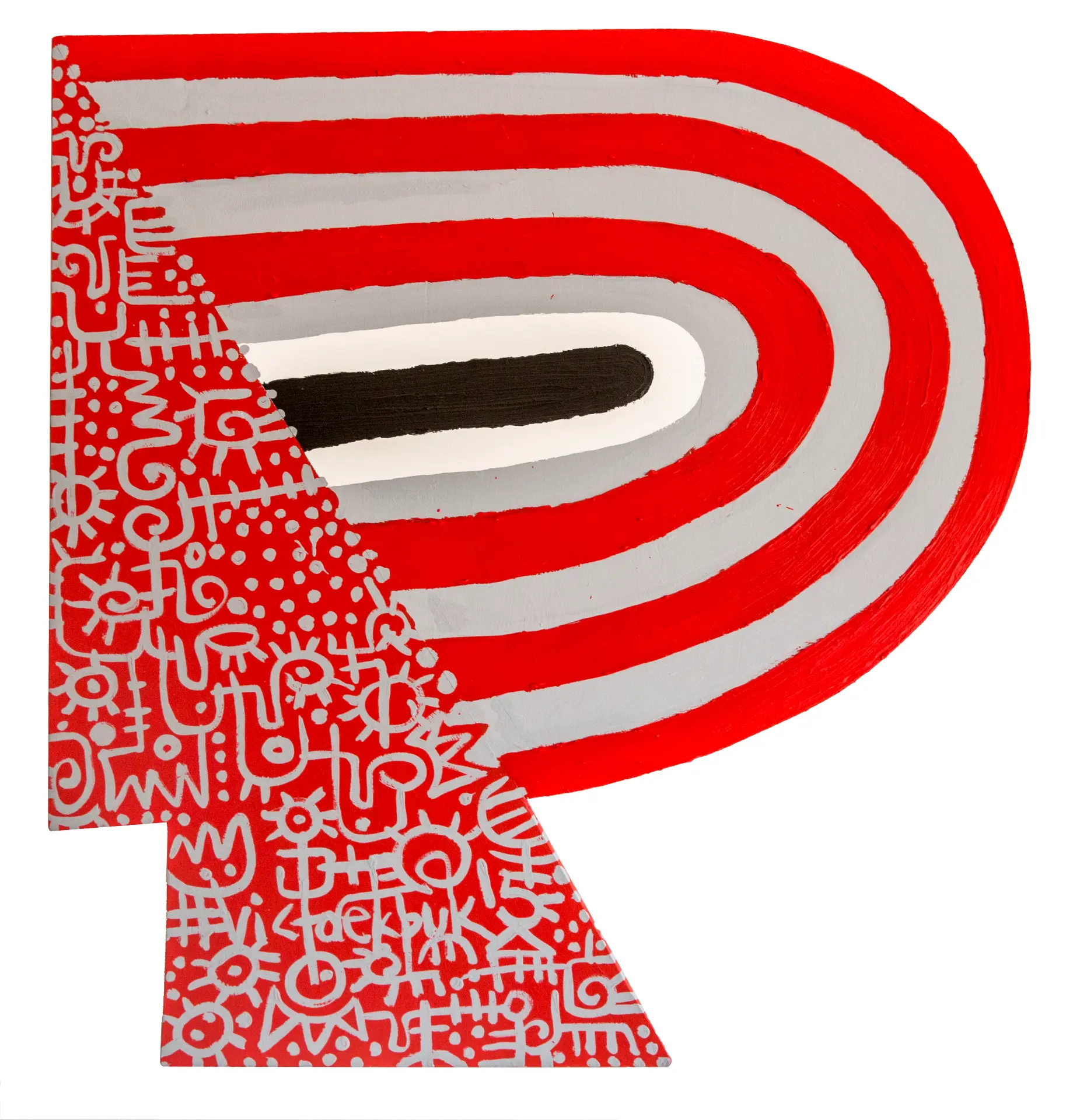 Head 4, c. 2015. Acrylic on wood 48 x 45 in. (122 x 114cm.)