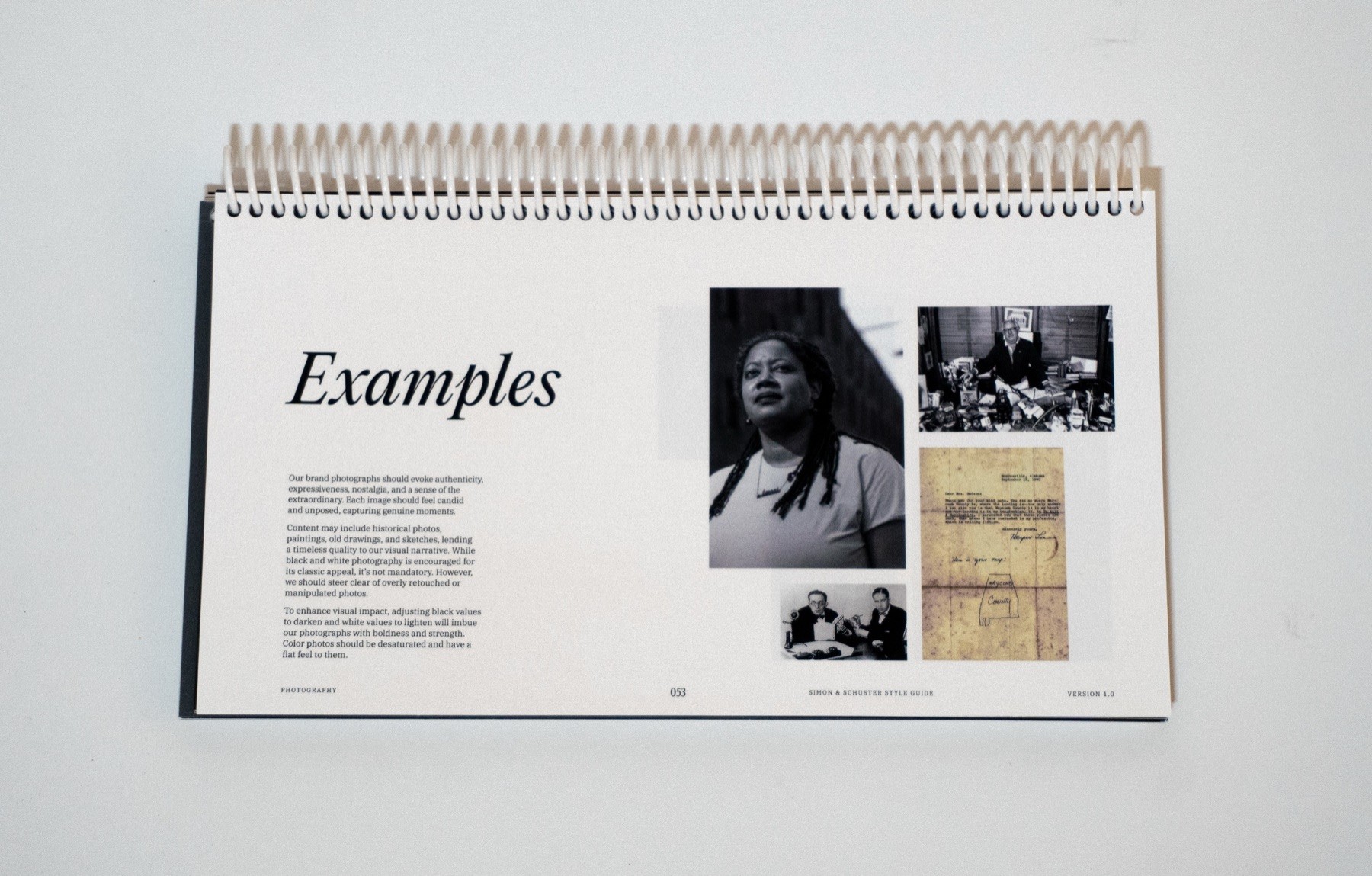Simon & Schuster brand guidelines spread 52