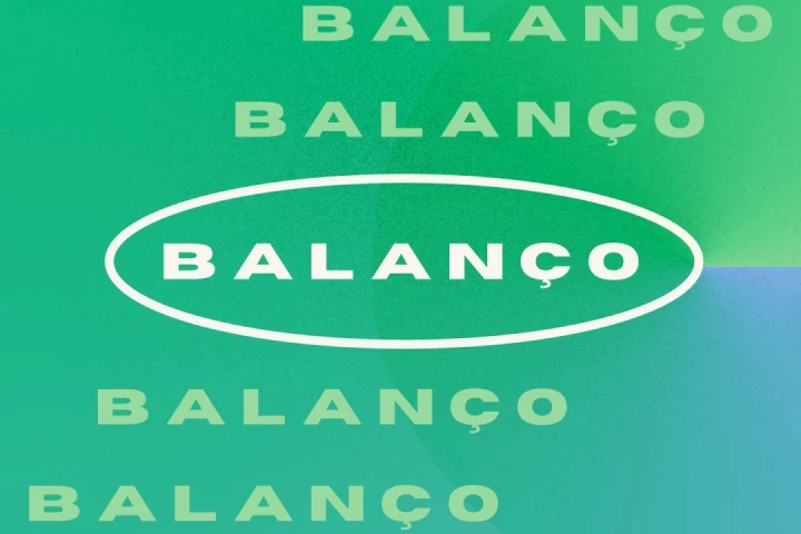 O nome Balanço no centro com uma forma oval ao redor.