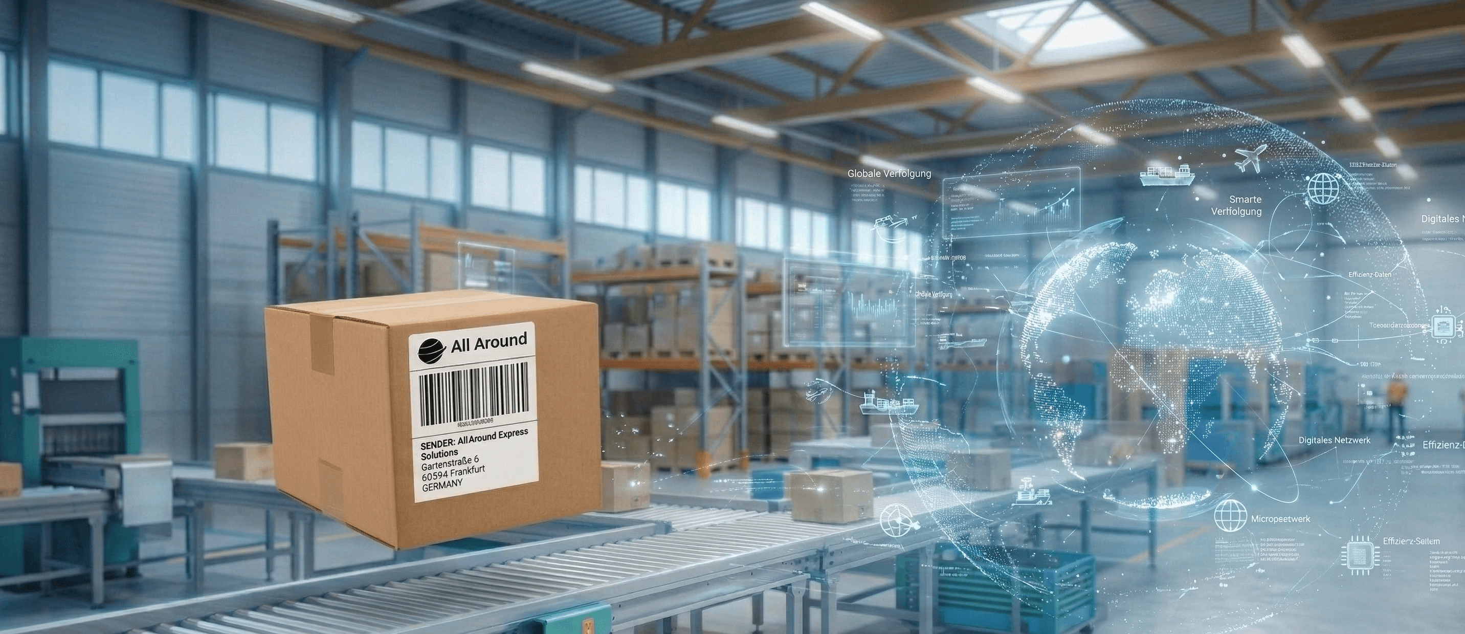 Background gradient glow with purple, blue and green, showing logo diffusion brand colors