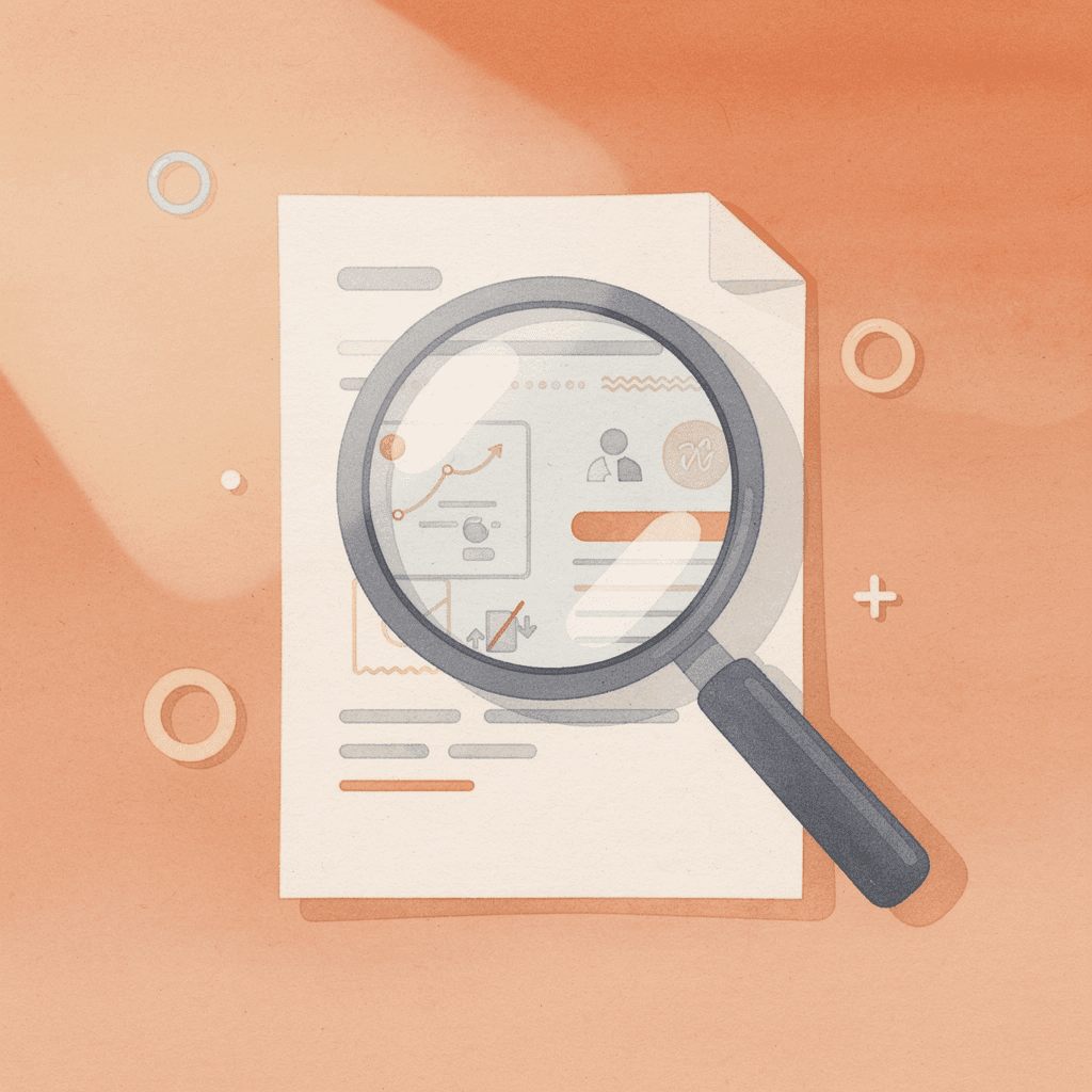 Magnifying glass examining search results representing HVAC visibility
