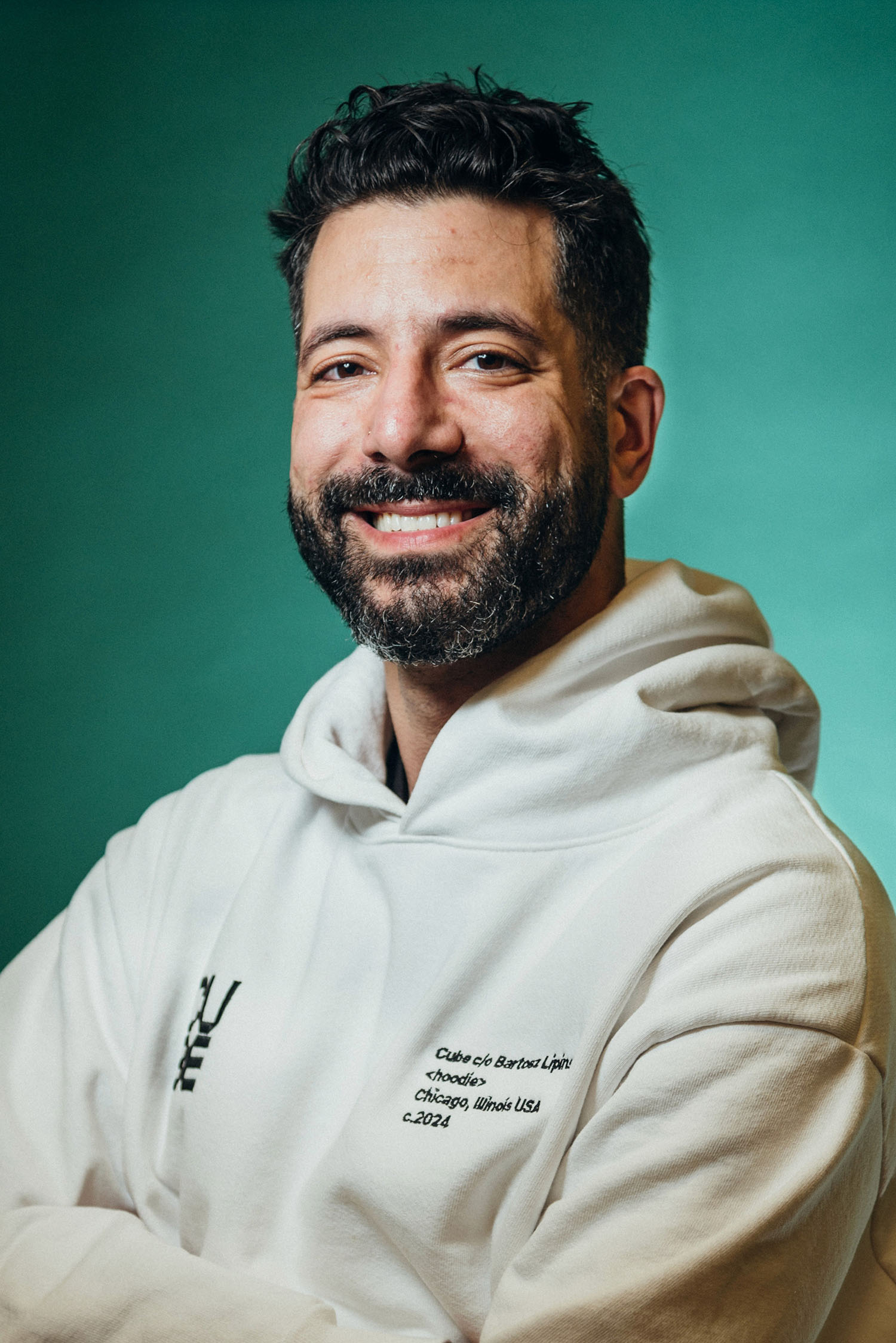 Professional portrait from Cube’s Chicago creative shoot, showcasing authentic team culture and confident personal branding.
