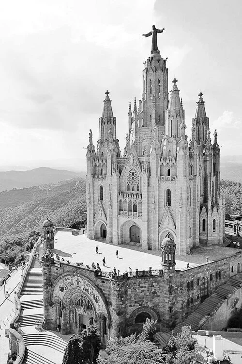 Old Town Church in Barcelona Spain
