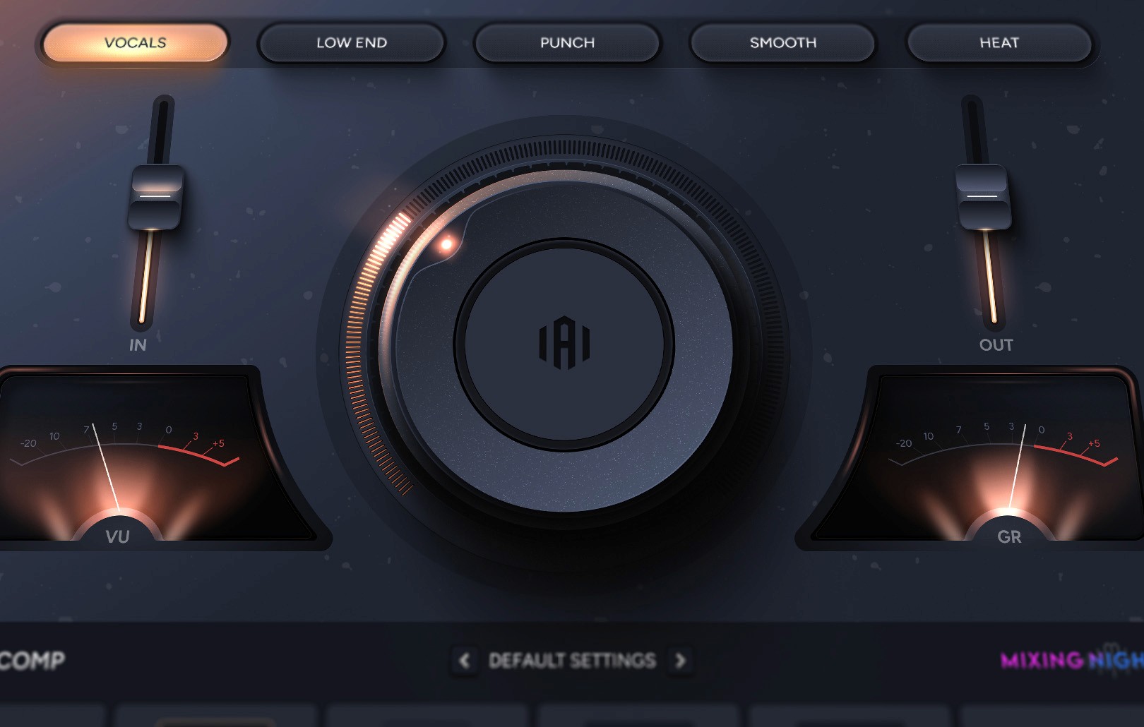 Audio design ALLCOMP main dial