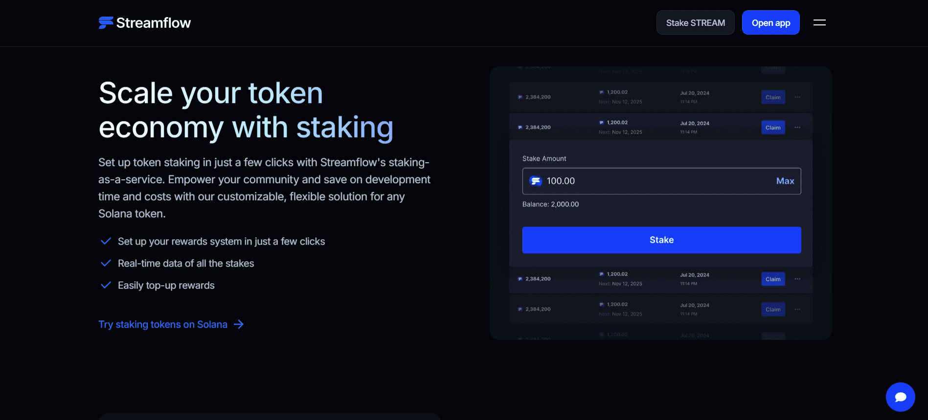 Streamflow Token Distribution