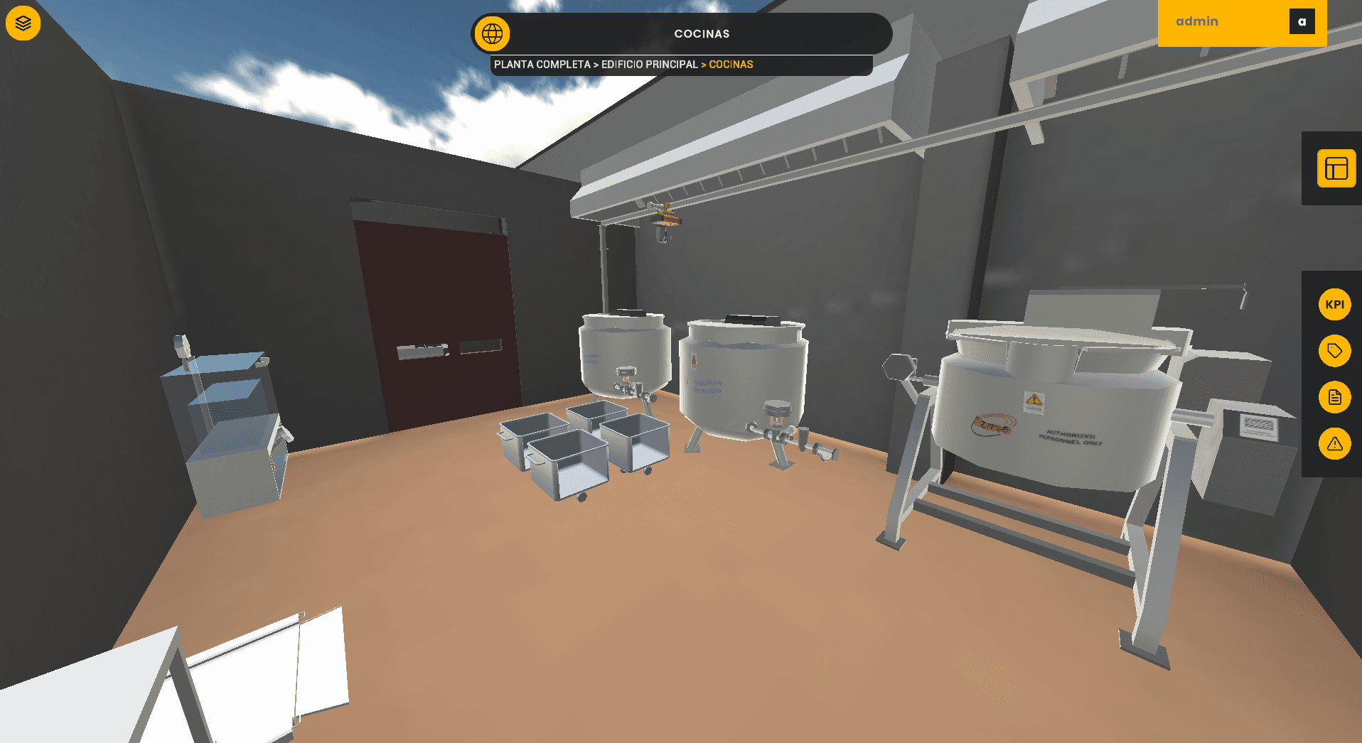 réplica virtual de la sala de calderas de cascajares