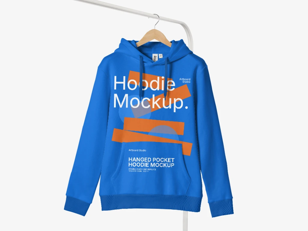 Hanging hoodie mockup