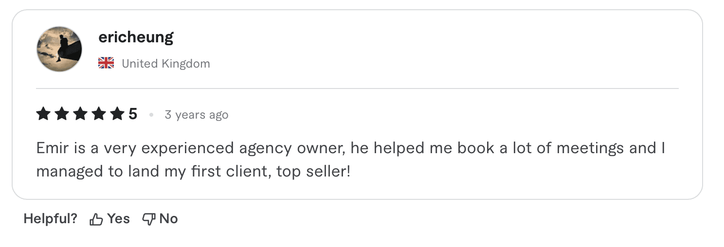 Fiverr client review screenshot